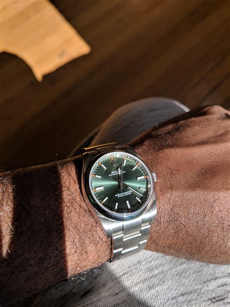 rolex op 34 green|Rolex date 34.